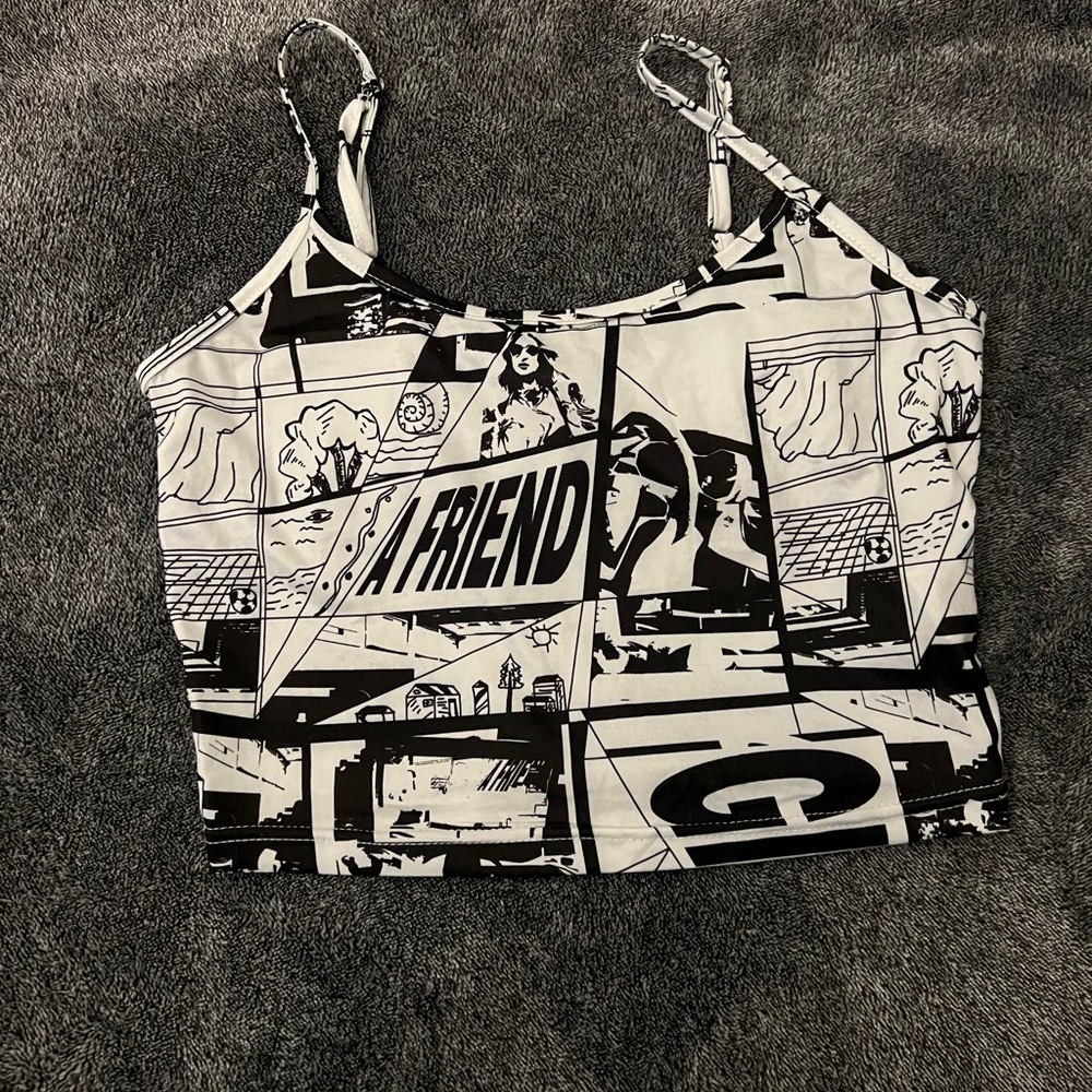 BRAND NEW shein size small comic crop top